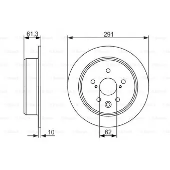 Jeu de 2 disques de frein arrière BOSCH 0 986 479 657