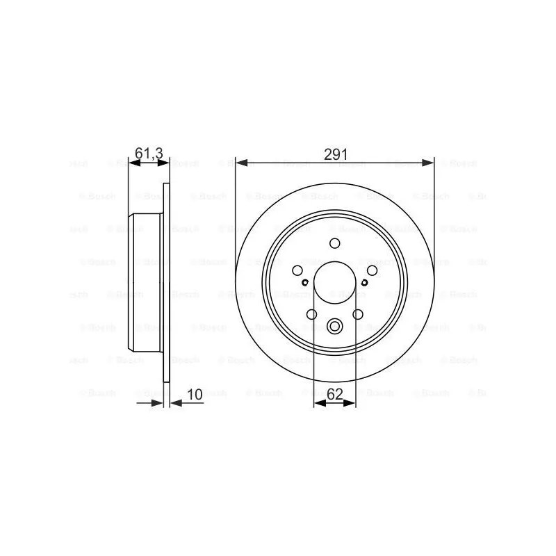 Jeu de 2 disques de frein arrière BOSCH 0 986 479 657