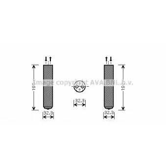 Filtre déshydratant, climatisation AVA QUALITY COOLING OLD343