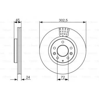 Jeu de 2 disques de frein avant BOSCH 0 986 479 700