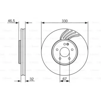 Jeu de 2 disques de frein avant BOSCH 0 986 479 719