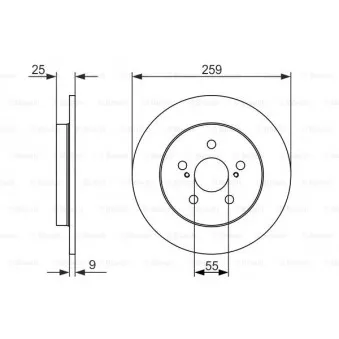 Jeu de 2 disques de frein arrière BOSCH 0 986 479 721