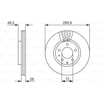 Jeu de 2 disques de frein avant BOSCH 0 986 479 758
