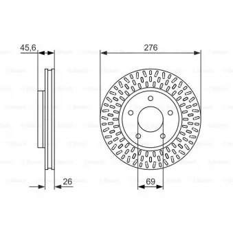 Jeu de 2 disques de frein avant BOSCH 0 986 479 783