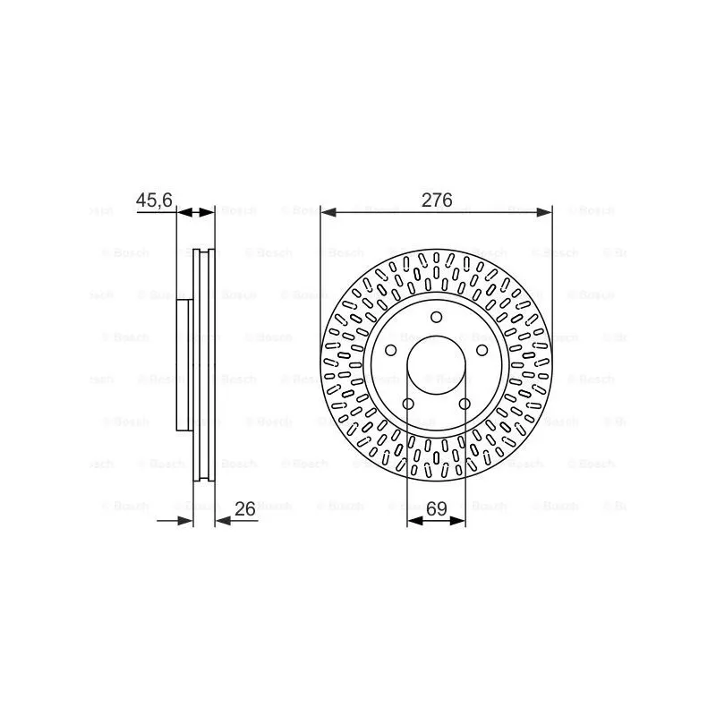 Jeu de 2 disques de frein avant BOSCH 0 986 479 783