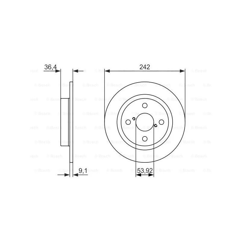 Jeu de 2 disques de frein avant BOSCH 0 986 479 879