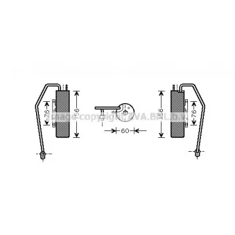 Filtre déshydratant, climatisation AVA QUALITY COOLING OLD398