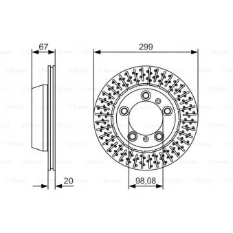 Jeu de 2 disques de frein arrière BOSCH 0 986 479 A09