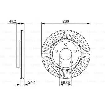 Jeu de 2 disques de frein avant BOSCH 0 986 479 A19