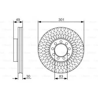 Jeu de 2 disques de frein avant BOSCH 0 986 479 A23