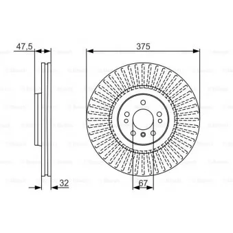 Jeu de 2 disques de frein avant BOSCH 0 986 479 A26