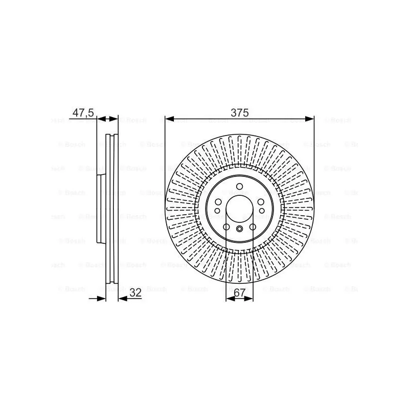 Jeu de 2 disques de frein avant BOSCH 0 986 479 A26
