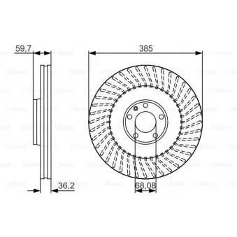 Jeu de 2 disques de frein avant BOSCH 0 986 479 A31