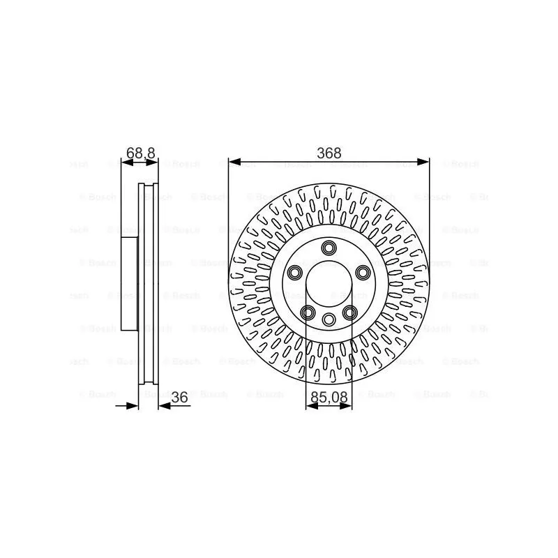 Jeu de 2 disques de frein avant BOSCH 0 986 479 A33