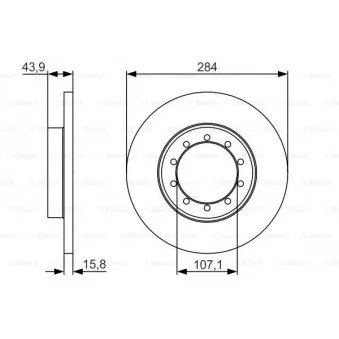 Jeu de 2 disques de frein arrière BOSCH 0 986 479 A34