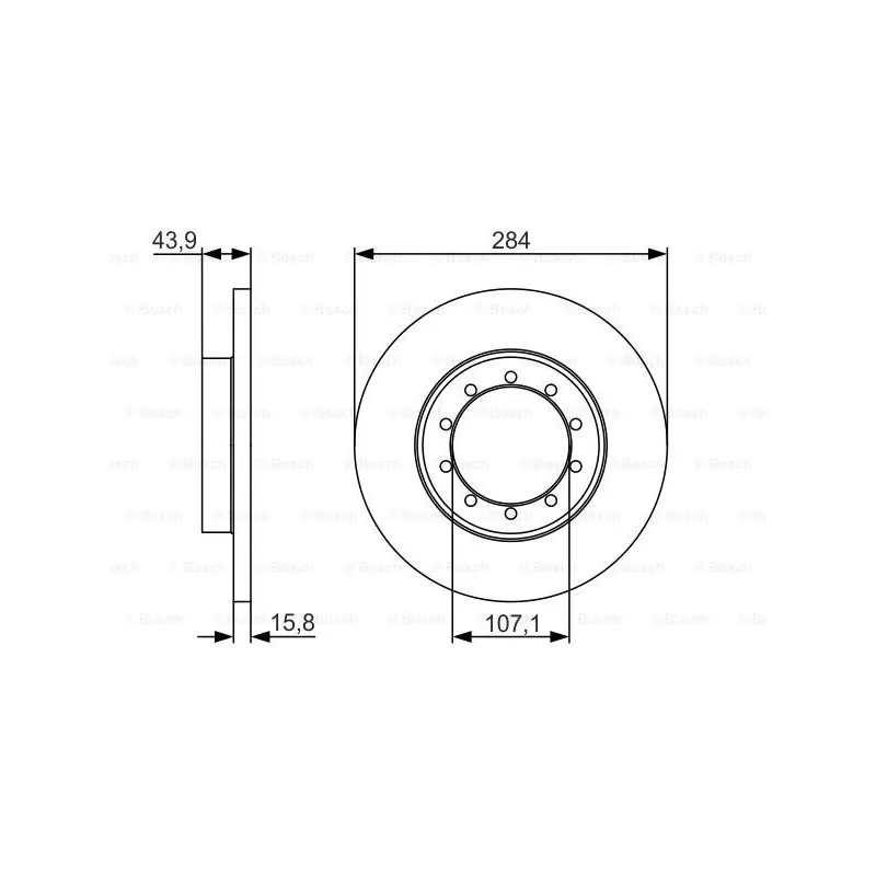 Jeu de 2 disques de frein arrière BOSCH 0 986 479 A34