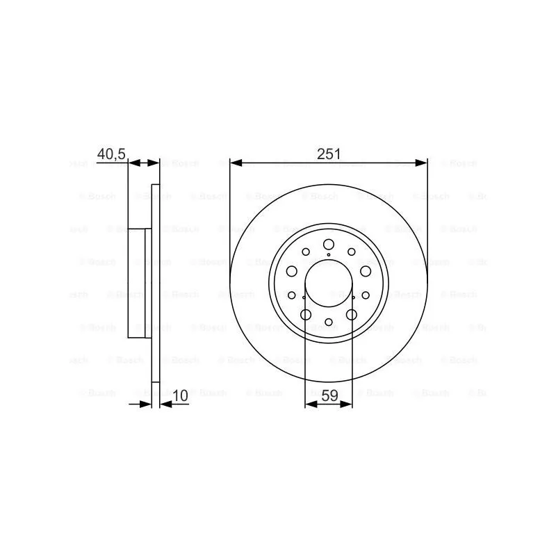 Jeu de 2 disques de frein arrière BOSCH 0 986 479 A37