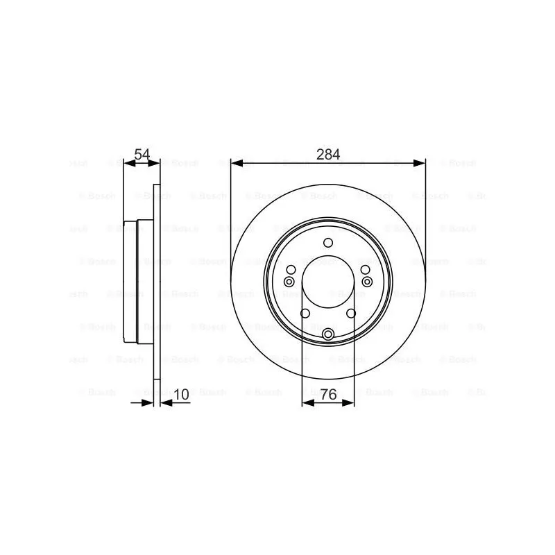 Jeu de 2 disques de frein arrière BOSCH 0 986 479 A45