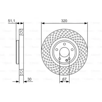 Jeu de 2 disques de frein avant BOSCH 0 986 479 A59