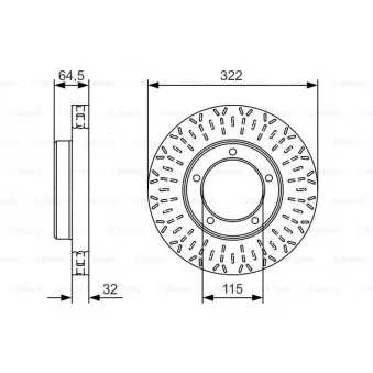 Jeu de 2 disques de frein avant BOSCH 0 986 479 A64