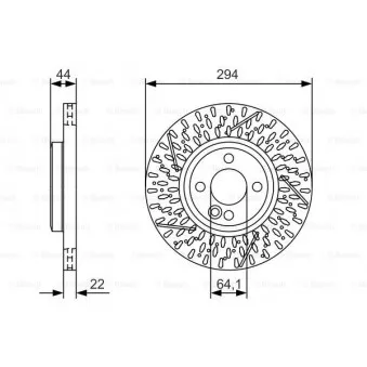 Jeu de 2 disques de frein avant BOSCH 0 986 479 A69