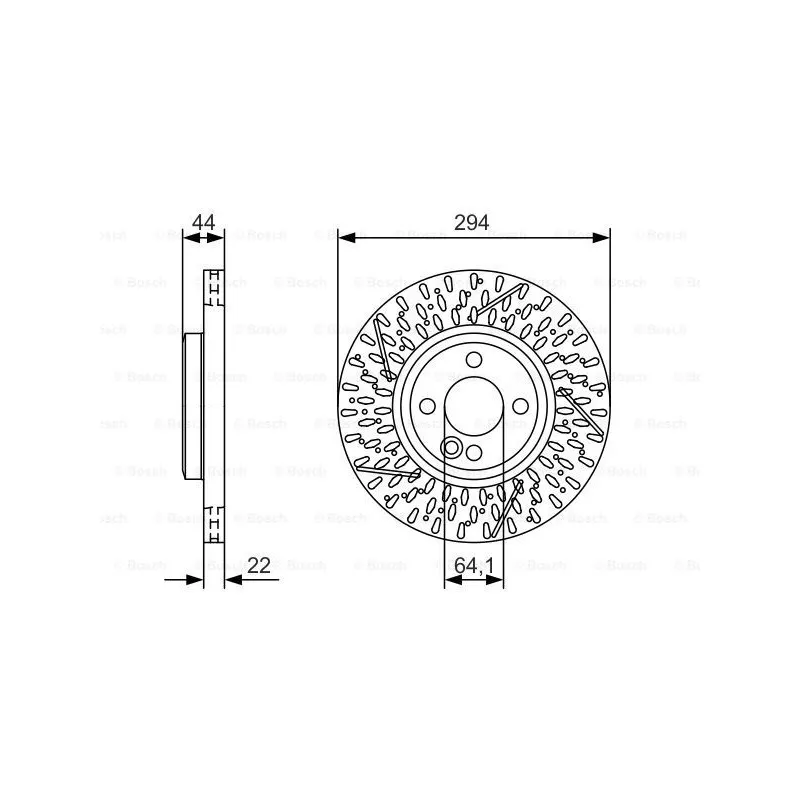 Jeu de 2 disques de frein avant BOSCH 0 986 479 A69