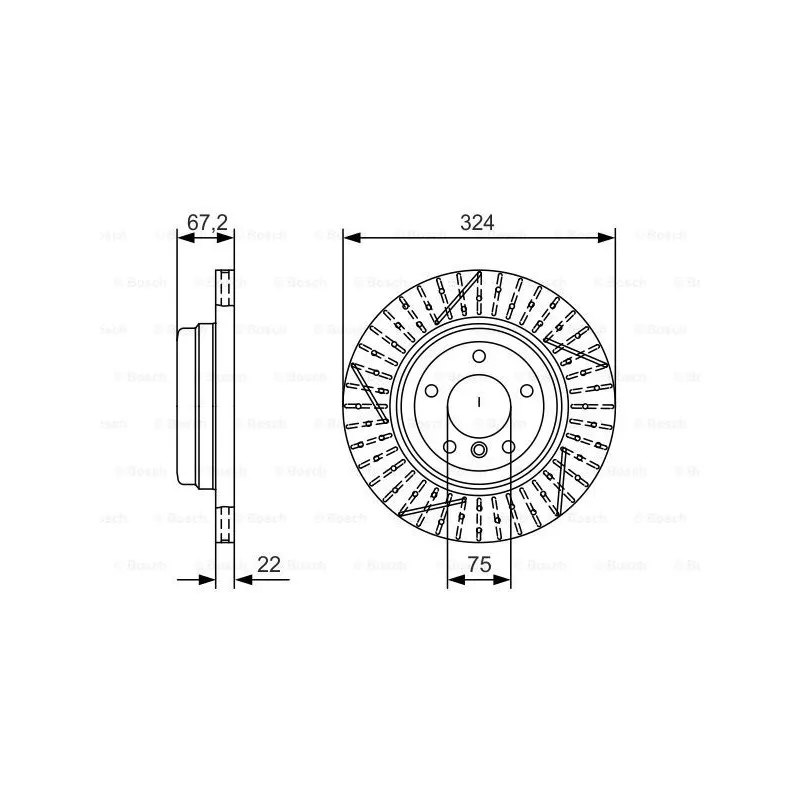 Jeu de 2 disques de frein arrière BOSCH 0 986 479 A78