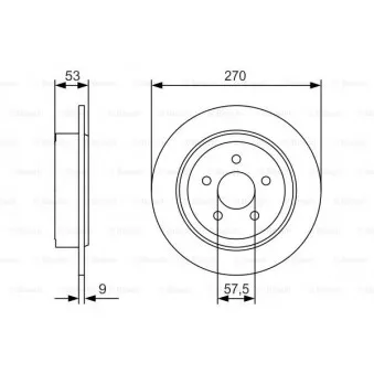 Jeu de 2 disques de frein arrière BOSCH 0 986 479 A79