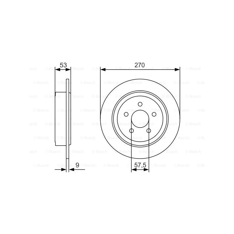 Jeu de 2 disques de frein arrière BOSCH 0 986 479 A79