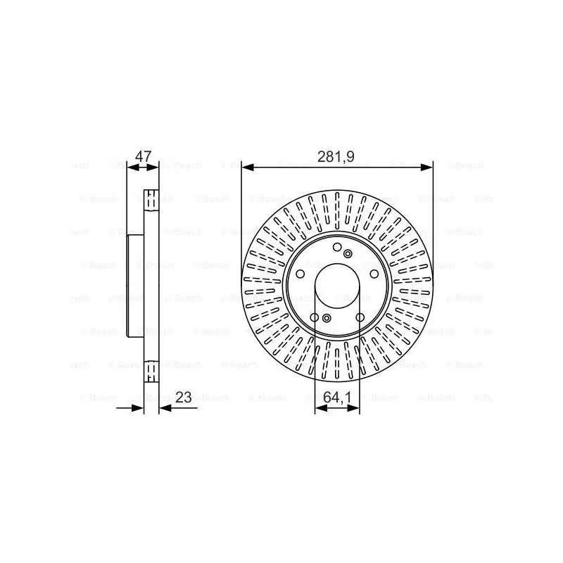 Jeu de 2 disques de frein avant BOSCH 0 986 479 A99