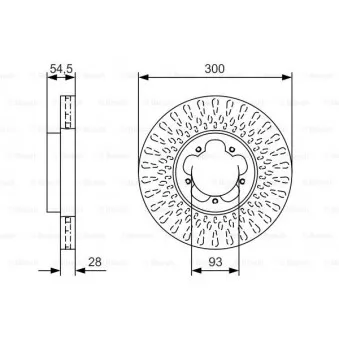 Jeu de 2 disques de frein avant BOSCH 0 986 479 B11