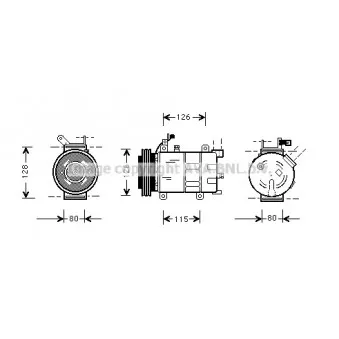 Compresseur, climatisation AVA QUALITY COOLING OLK021