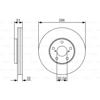 Jeu de 2 disques de frein avant BOSCH 0 986 479 R20