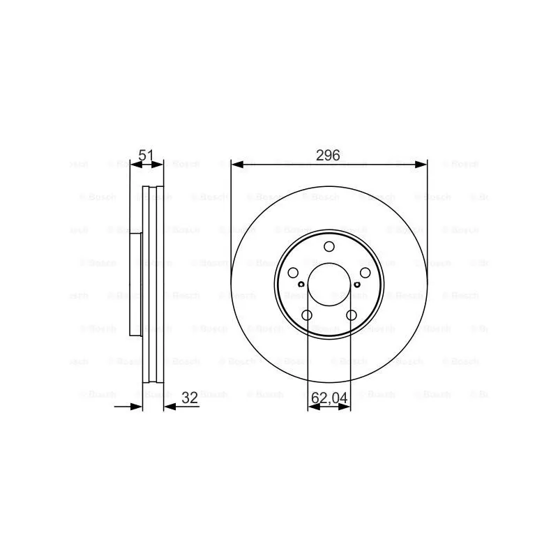 Jeu de 2 disques de frein avant BOSCH 0 986 479 R20