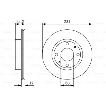 Jeu de 2 disques de frein avant BOSCH 0 986 479 R23