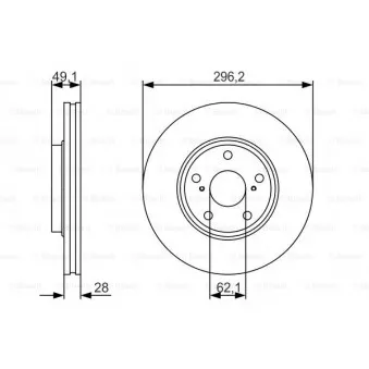Jeu de 2 disques de frein avant BOSCH