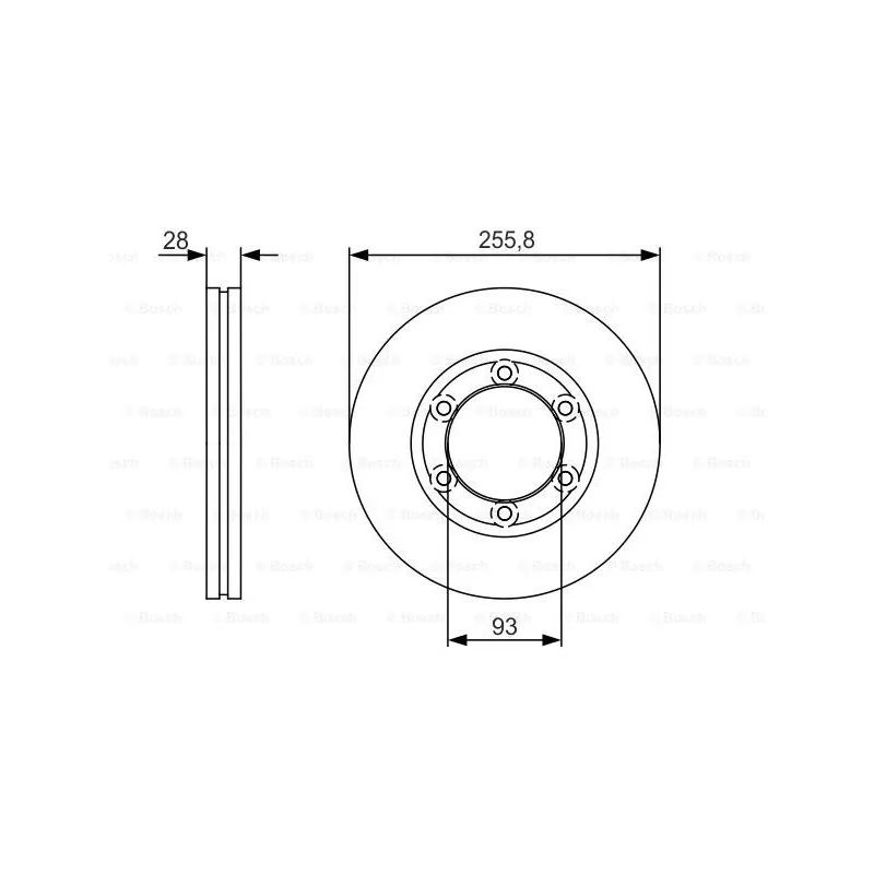 Jeu de 2 disques de frein avant BOSCH 0 986 479 R37