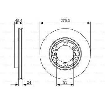 Jeu de 2 disques de frein avant BOSCH 0 986 479 R40