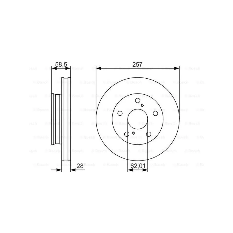 Jeu de 2 disques de frein avant BOSCH 0 986 479 R53