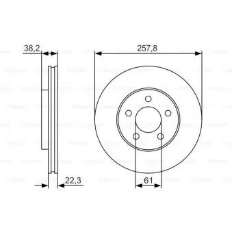Jeu de 2 disques de frein avant BOSCH 0 986 479 R56
