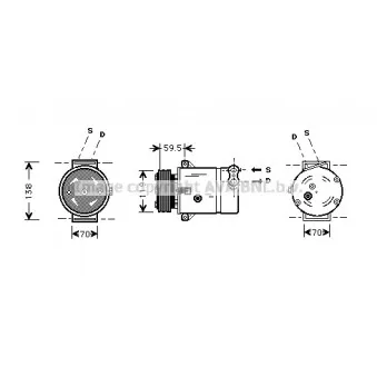 Compresseur, climatisation AVA QUALITY COOLING OLK273