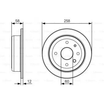 Jeu de 2 disques de frein arrière BOSCH 0 986 479 T52