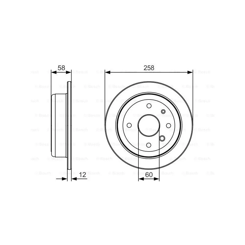 Jeu de 2 disques de frein arrière BOSCH 0 986 479 T52