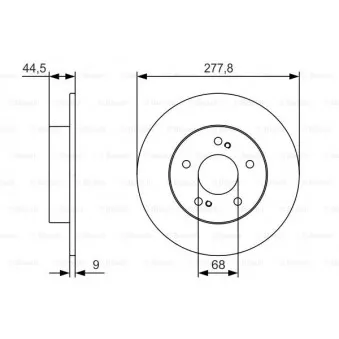 Jeu de 2 disques de frein arrière BOSCH 0 986 479 T86
