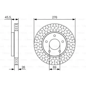 Jeu de 2 disques de frein avant BOSCH 0 986 479 U40