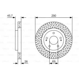 Jeu de 2 disques de frein avant BOSCH 0 986 479 U80