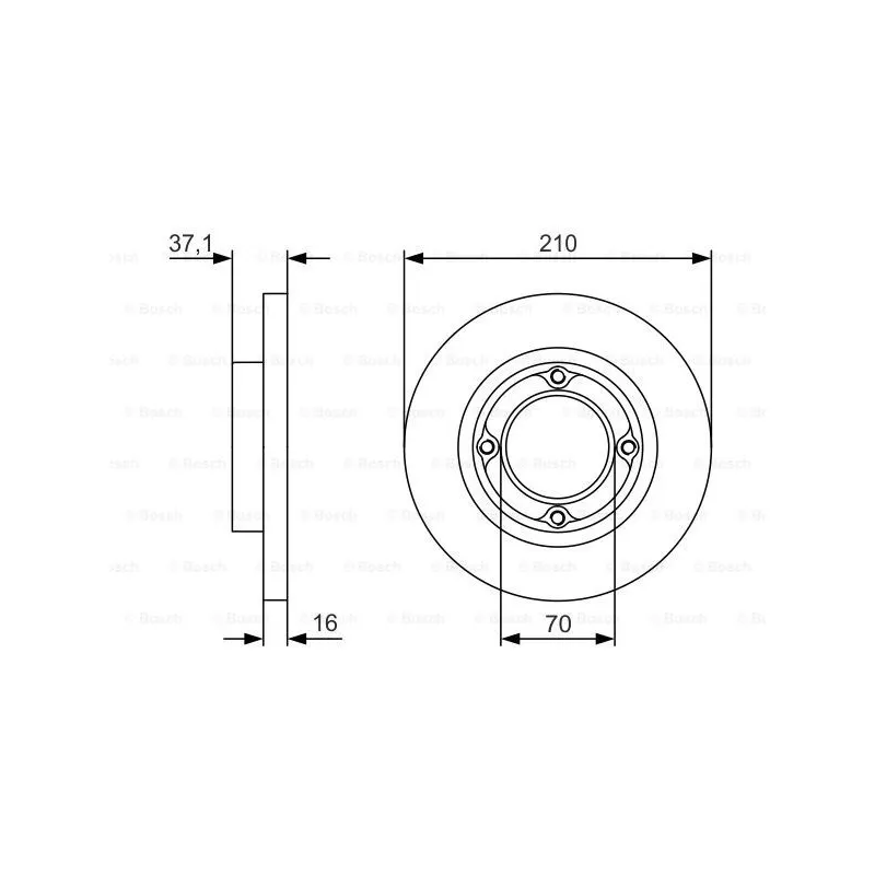 Jeu de 2 disques de frein avant BOSCH 0 986 479 U96