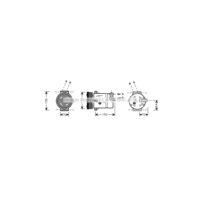Compresseur, climatisation AVA QUALITY COOLING OLK279