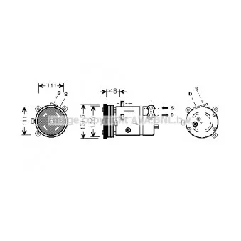Compresseur, climatisation AVA QUALITY COOLING OLK280