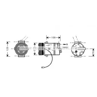Compresseur, climatisation AVA QUALITY COOLING OLK287